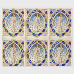 ANTIQUE ASTROLOGIE UND ZODIAKALE ZEICHEN GESCHENKPAPIER