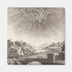 Antique Astronomie Himmel mit Sonne von Allain Mal Magnet