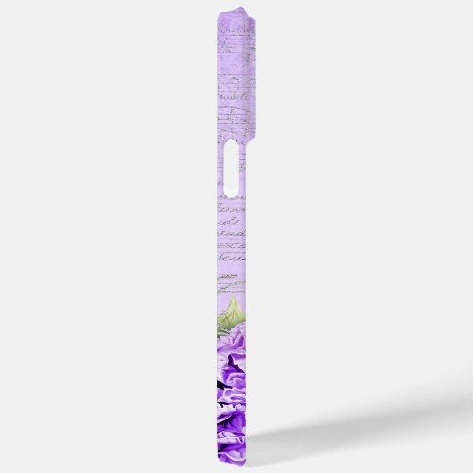 ANTIQUE AUSSICHTSKRIPT UND BLUME Case-Mate iPhone HÜLLE (Rückseite / Rechts)