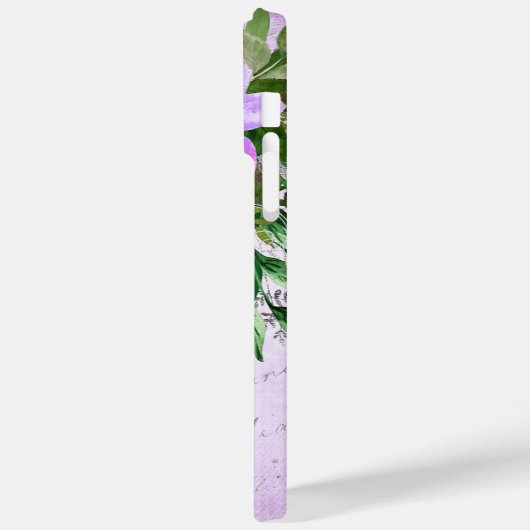 ANTIQUE AUSSICHTSKRIPT UND BLUME Case-Mate iPhone HÜLLE (Rückseite / Links)