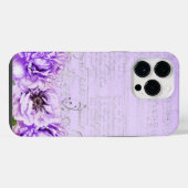 ANTIQUE AUSSICHTSKRIPT UND BLUME iPhone HÜLLE (Rückseite (Horizontal))