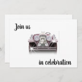 ANTIQUE AUTOBREITERINVITATIONEN EINLADUNG (Vorne/Hinten)