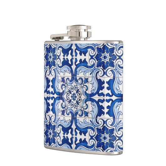 Antique Azulejo Pattern Flachmann (Links)