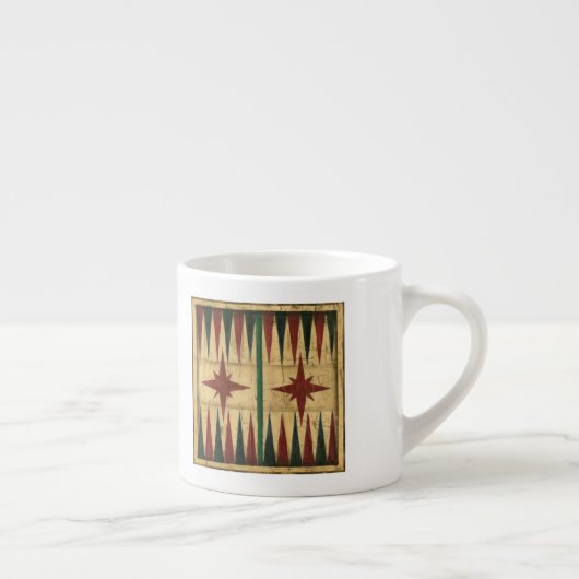 Antique Backgammon Game Board von Ethan Harper Espressotasse (Rechts)