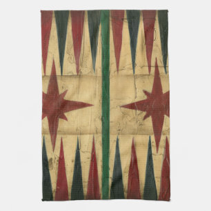 Antique Backgammon Game Board von Ethan Harper Geschirrtuch