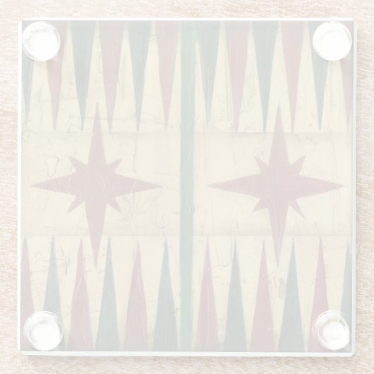 Antique Backgammon Game Board von Ethan Harper Glasuntersetzer (Rückseite)