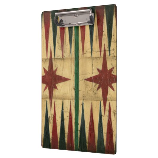 Antique Backgammon Game Board von Ethan Harper Klemmbrett (Links)