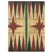 Antique Backgammon Game Board von Ethan Harper Klemmbrett (Rückseite)