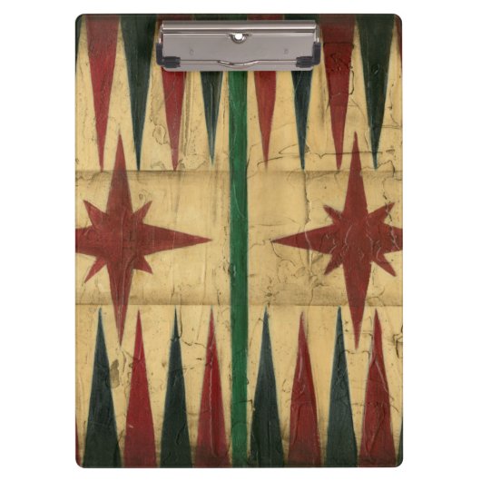 Antique Backgammon Game Board von Ethan Harper Klemmbrett (Vorderseite)