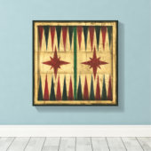 Antique Backgammon Game Board von Ethan Harper Leinwanddruck (Insitu (Holzboden))