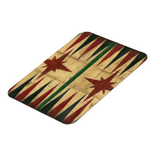 Antique Backgammon Game Board von Ethan Harper Magnet (Linke Seite)