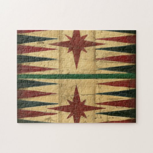 Antique Backgammon Game Board von Ethan Harper Puzzle (Horizontal)