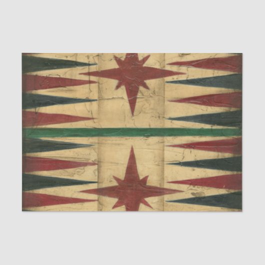 Antique Backgammon Game Board von Ethan Harper Seidenpapier (Vorderseite)