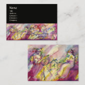 ANTIQUE BAKCHANALSZENE MIT MUSIK VISITENKARTE (Vorne/Hinten)