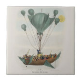 Antique Balloon Air Ship Artwork Fliese (Vorderseite)