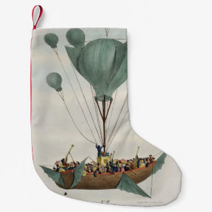 Antique Balloon Air Ship Artwork Kleiner Weihnachtsstrumpf