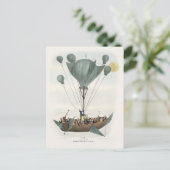 Antique Balloon Air Ship Artwork Postkarte (Stehend Vorderseite)