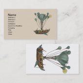 Antique Balloon Air Ship Artwork Visitenkarte (Vorne/Hinten)