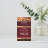 Antique Barrel Rustic Wine Seller Business Card Visitenkarte (Stehend Vorderseite)