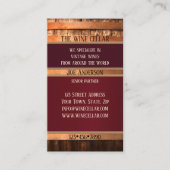 Antique Barrel Rustic Wine Seller Business Card Visitenkarte (Vorderseite)