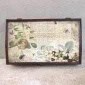 Antique Bee Botanical Ephemera Decoupage Seidenpapier
