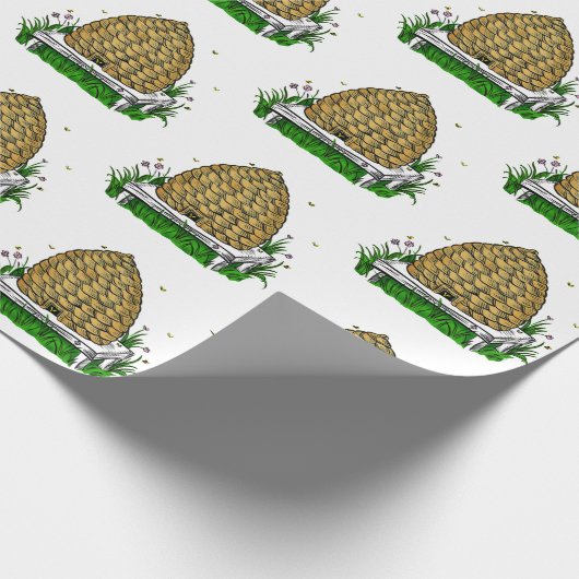 Antique Beehive Geschenkpapier (Ecke)