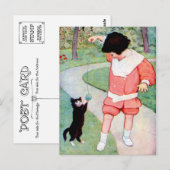 ANTIQUE "BESTE FREUNDE" MÄDCHENSPIELE MIT KÜCHE POSTKARTE (Vorne/Hinten)