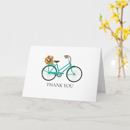 Antique Bicycle Painting Summer Hütte Karte (Gelbe Blume)