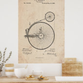 Antique Bicycle Patent Print Poster (Küche)