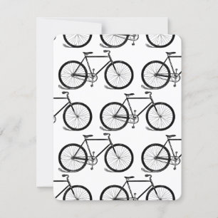 Antique Bicycles Vintage Bike Art CUSTOM BG COLOR Einladung