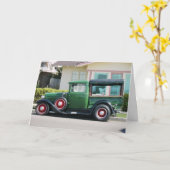 ANTIQUE BIRTHDAY CARD KARTE (Gelbe Blume)