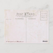 Antique Birthday Post-Card-Lila Iris-Blume Postkarte (Rückseite)