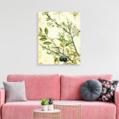 Antique Blackthorn Botanische Print Blume Berry Leinwanddruck (Insitu (Wohnzimmer))