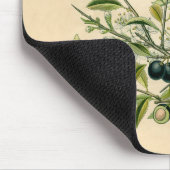 Antique Blackthorn Botanische Print Blume Berry Mousepad (Ecke)