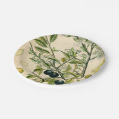 Antique Blackthorn Botanische Print Blume Berry Pappteller (Schrägansicht)