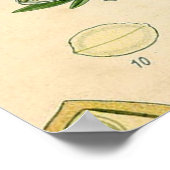 Antique Blackthorn Botanische Print Blume Berry Poster (Ecke)