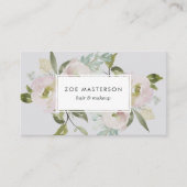 Antique Bloom | Elegant Watercolor Floral Visitenkarte (Vorderseite)