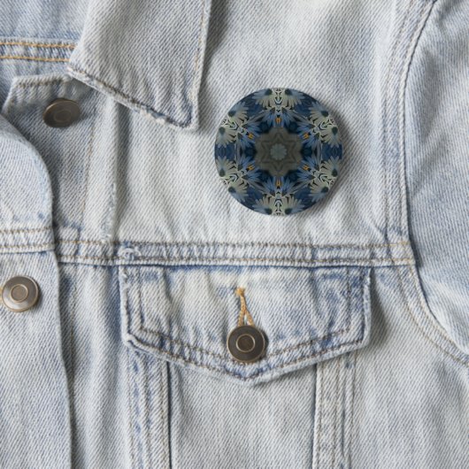 Antique Blue Daisy Floral Button (Beispiel)