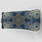 Antique Blue Daisy Floral Golf Headcover (Vorderseite)