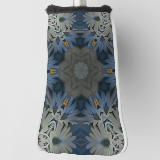 Antique Blue Daisy Floral Golf Headcover (Rotieren 90)
