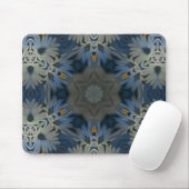 Antique Blue Daisy Floral Mousepad (Mit Mouse)