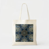 Antique Blue Daisy Floral Tragetasche (Vorne)