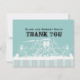 Antique Blue Personalisiert Dankeschön Mitteilungskarte