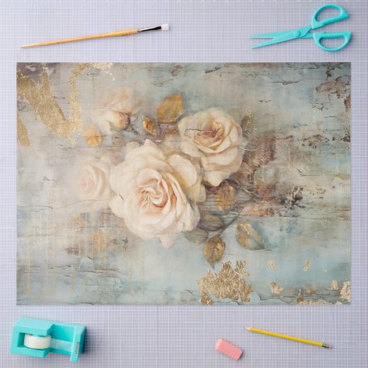 Antique Blue Romance Design Serie 19 Seidenpapier (Basteln)