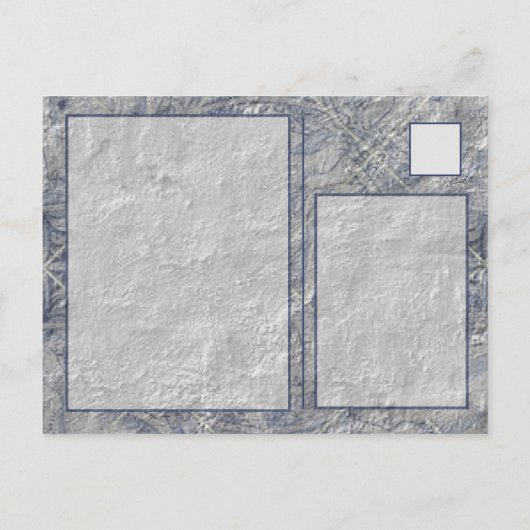 Antique Blue Three Hares Rabbit Tile Mural Postkarte (Rückseite)