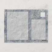 Antique Blue Three Hares Rabbit Tile Mural Postkarte (Rückseite)