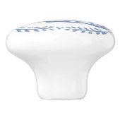 Antique Blue White Rabbit Delft Dedham Keramikknauf (Seitenansicht)