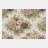 Antique Blush Rose Garden Pattern Geschenkpapier Set (Vorderseite 2)