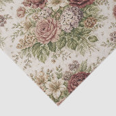 Antique Blush Rose Garden Pattern Seidenpapier (Ausschnitt)
