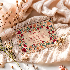 Antique Botanical Valentine Party Dankeskarte